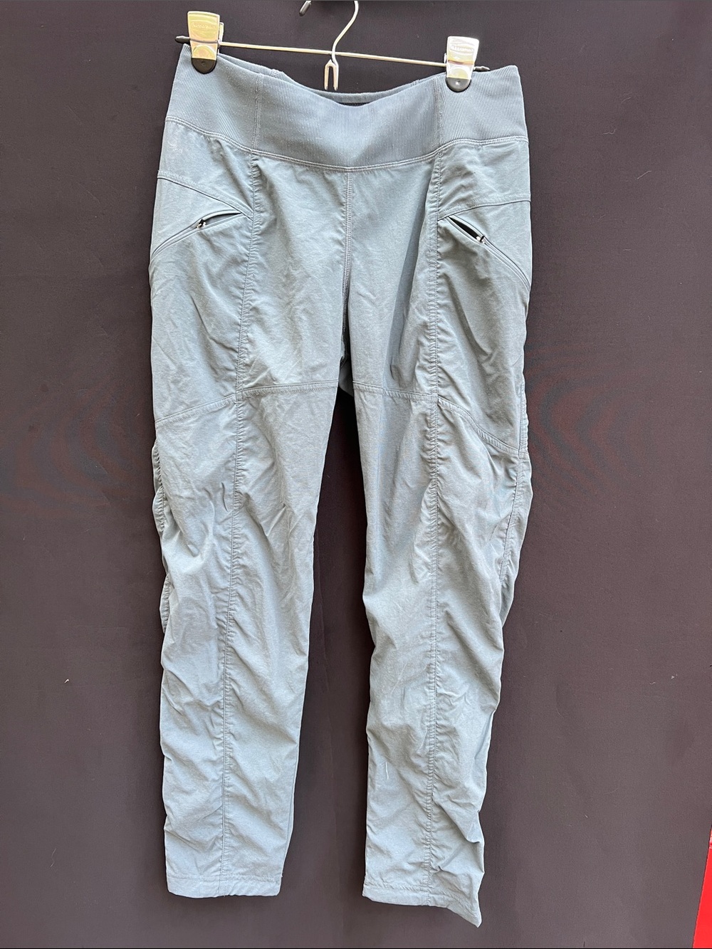 Light Gray Blue Women's Active Cargo Pants